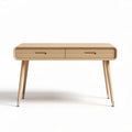 Schreibtisch aus Holz mit zwei Schubladen in beige 120 x 60 x 75cm
