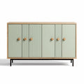 Sideboard aus MDF und Holz mit grünem Finish und Ablageflächen 100 x 40 x 75cm